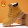 Winter new men's shoes warm Martin boots piled thickened tooling leather boots casual versatile platform cotton shoes