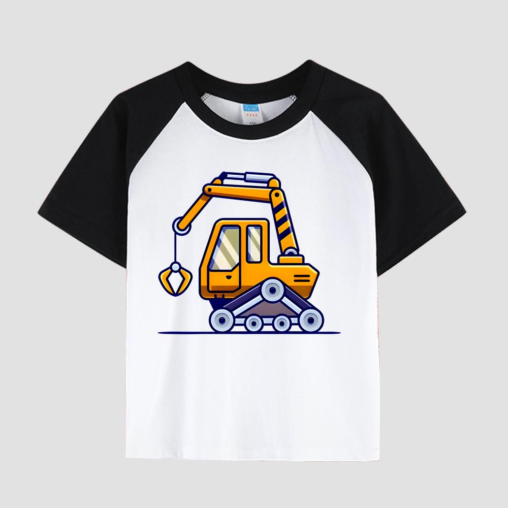 

Детская футболка с коротким рукавом, спущенной линией плеча, круглым вырезом, хлопковая ткань, повседневный модный топ для мальчиков на лето 150cm