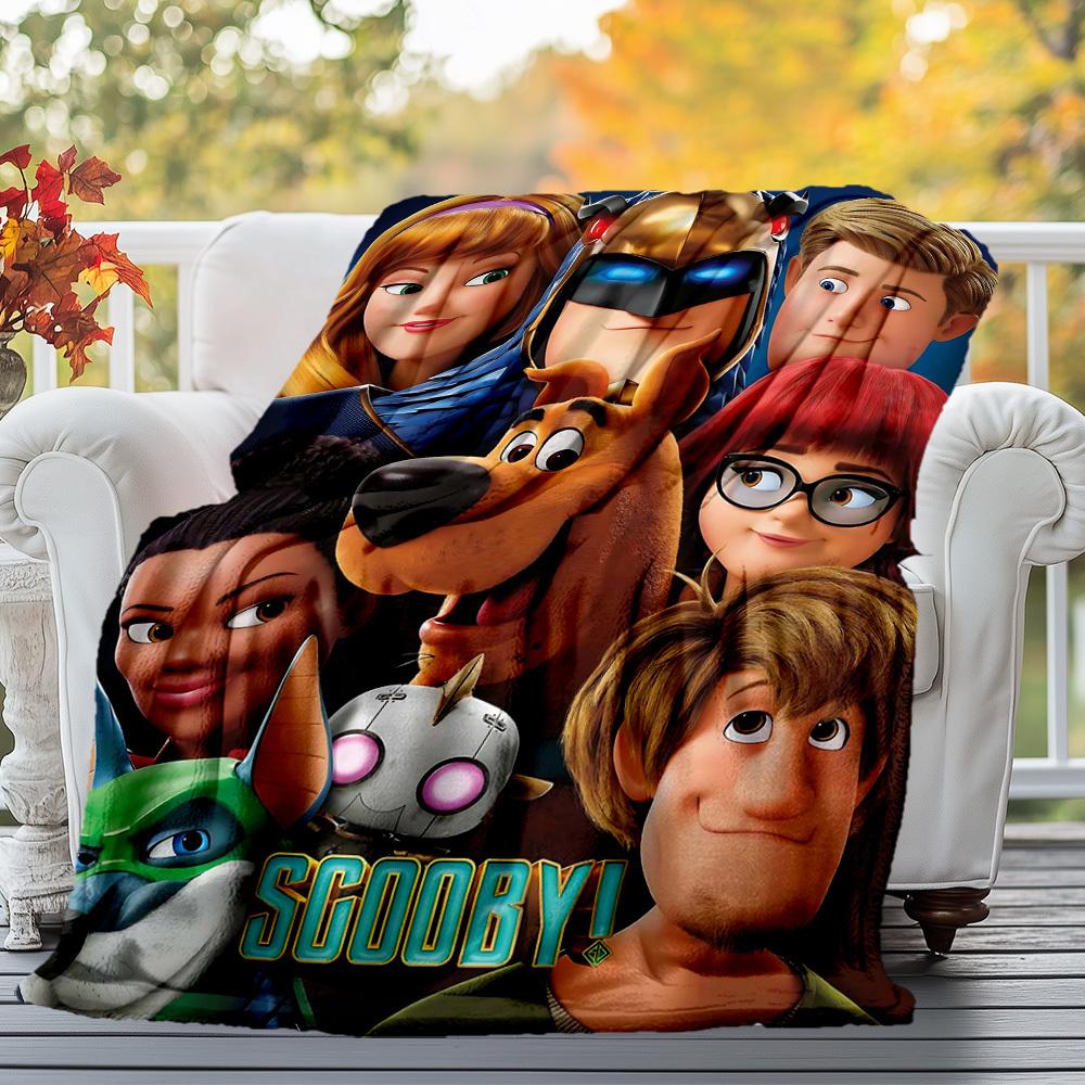 1pc Scooby-Doo MysteryOutdoor Flannel Blanket Soft Plush Decor for Picnics, camping,Bedroom, Playroom, or Lunch Breakn1240A