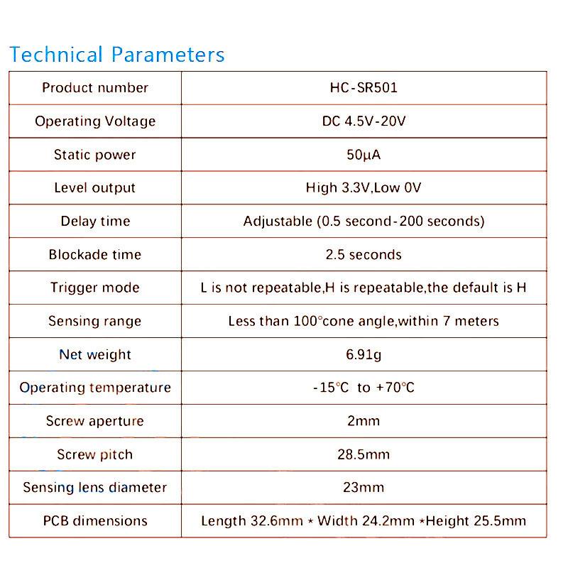 AM312 HC-SR501 Adjust IR Pyroelectric Infrared PIR SR501 Motion Sensor Detector Module