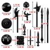 MOC Bricks Black Sword Shield Spear Halberd Helmet Medieval Knights Rome Action Figure Educational Building Block Gifts