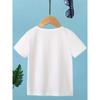 European Sizes Boys' Summer Short-Sleeve T-Shirt, Pure Cotton Children's Shark Print New Top