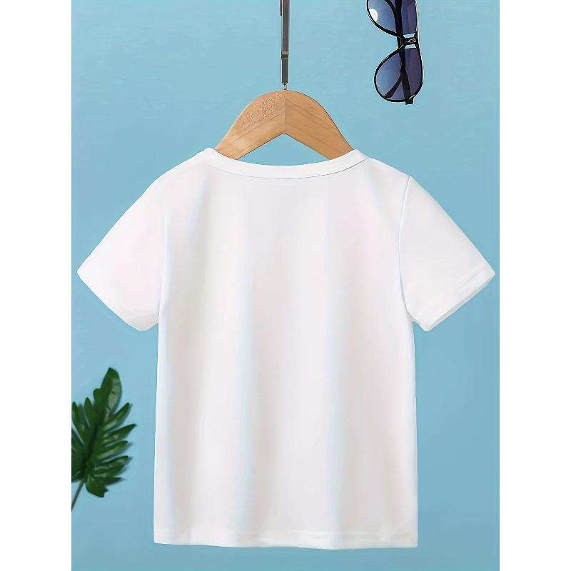 European Sizes Boys' Summer Short-Sleeve T-Shirt, Pure Cotton Children's Shark Print New Top