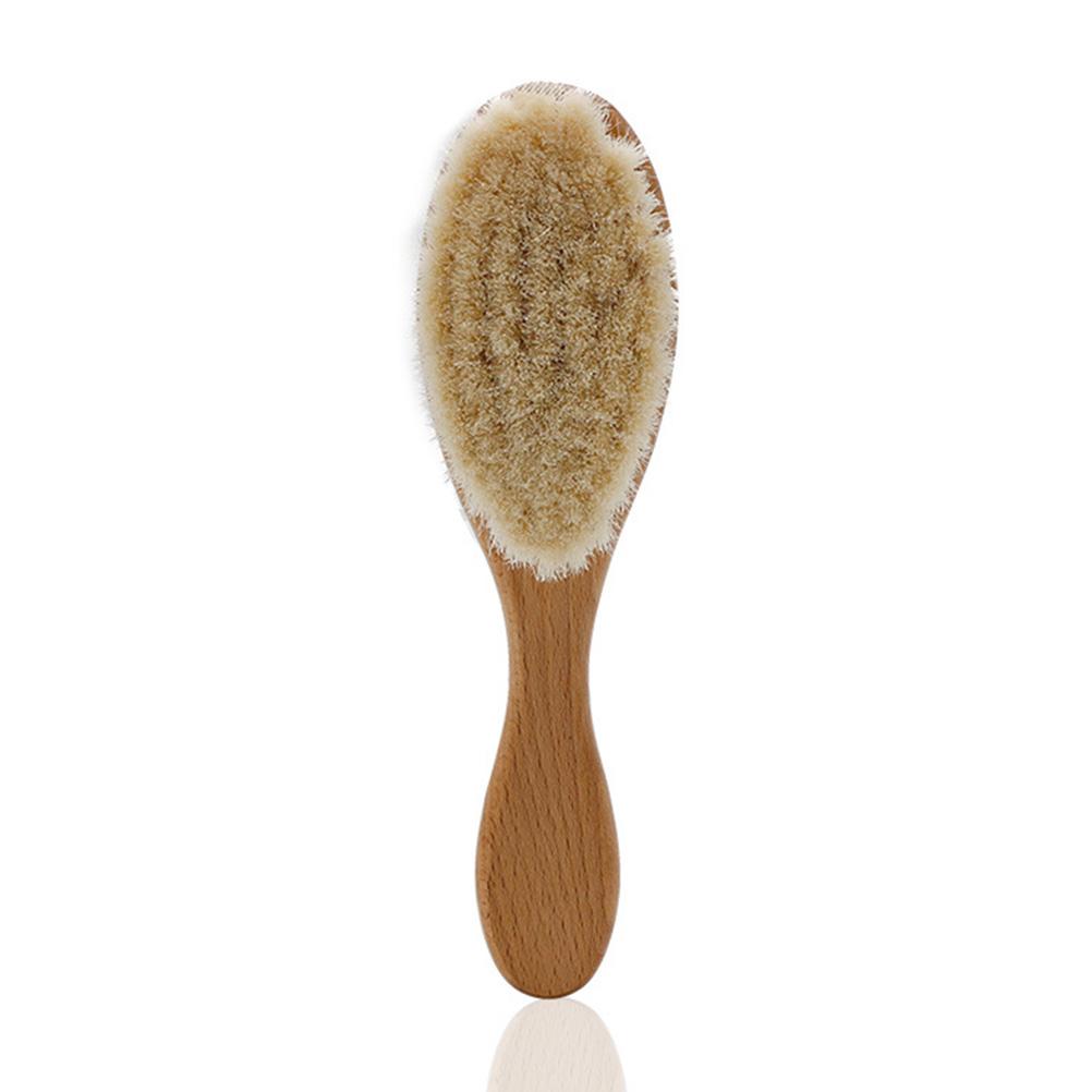 Goat Hair Brush Baby Hair Brush with Wooden Handle Super Soft Hair Brush