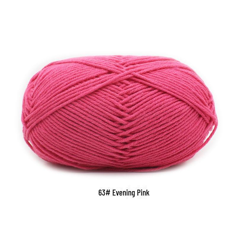 Fir de Bumbac Pieptănat cu 4 Fire pentru Căciulă și Fular Tricotate Manual pentru Bebeluși