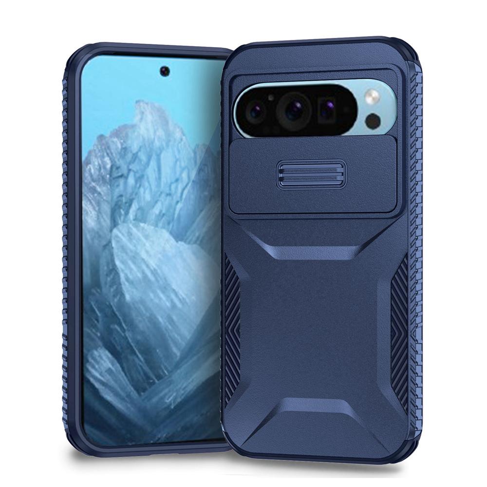 

Противоударный защитный чехол KEYSION для Google Pixel 9 Pro XL Slide, защитный чехол для объектива камеры, задняя крышка для телефона Google Pixel 8 Pro 8A for Pixel 8 Pro синий