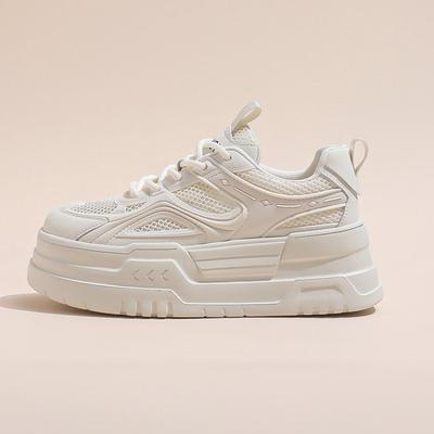 Platform Womens Shoes  Summer New Heightening Mesh Breathable Casual Shoes Fashionable Thick Soled Sneakers