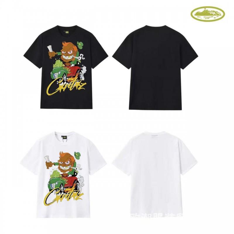 CORT Alcatraz Basic Short Sleeve T-Shirt Phantom Letter Print Couple Streetwear Teens