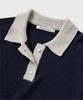 NONBLANK Raglan Half Sleeve Collar Crop Knit_Navy