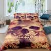 Sugar Skull Bedding Sets King Beauty Kiss Skull Duvet Cover Bed Set Bohemian Print Black Bedclothes Queen Size Bedline