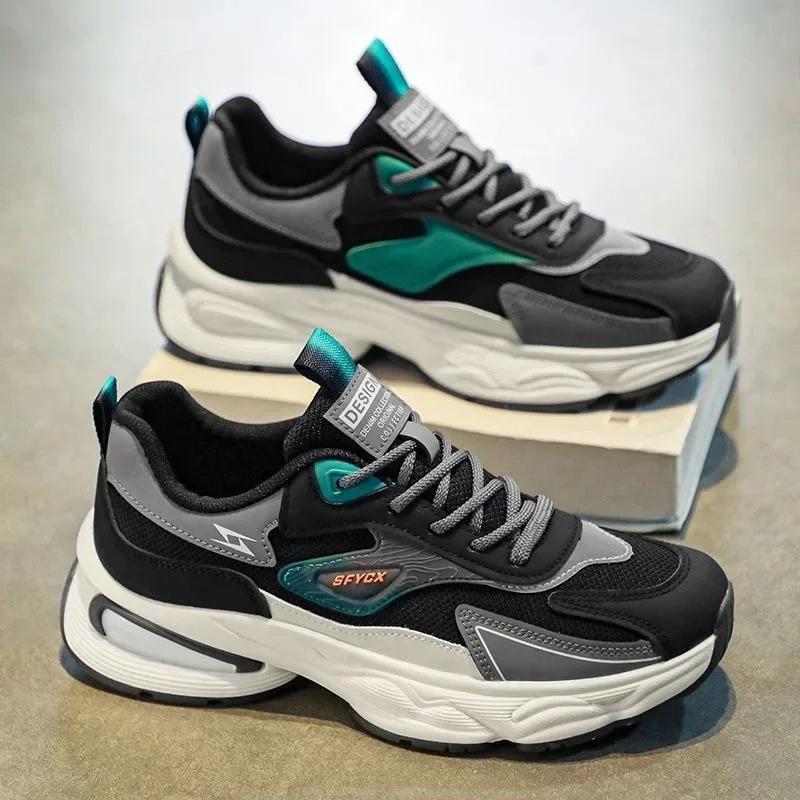 Scarpe da Ginnastica Casual da Uomo Moda Rete Traspirante Suola Spessa Scarpe Sportive Casual Tendenza Uomo Antiscivolo Scarpa da Corsa