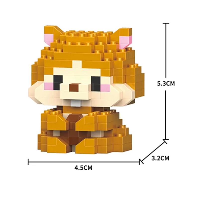 Animals Lion Tiger Piglet Micro Particle Building Blocks Toy for Children Old Boy Birthday Gift Dog Cat Mini Bricks Girl Toys