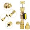 Outil removeur/installateur de noyau de valve R410A R22 avec port double taille SAE 1/4 & 5/16 pour système CVC R404A R407C R134A R12 R32.