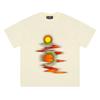 Dämmerungsreflexionen Reflexionsölmalerei Grafischer Druck T-Shirt Rundhals Herren und Damen Kurzarm Locker T-Shirt