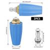 2Pcs Turbo Nozzle Pressure Washer Turbine Nozzle 4000 PSI Max Rotating Pressure Washer Turbo Nozzle with 1/4inch Quick Connector