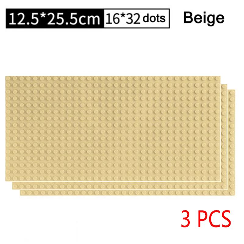 Non-Toxic 3Pcs Classic Base Plates Blocks 32X32 32X16 Dots Building Baseplates Bricks Assembly City Road Moc Friends City Toys
