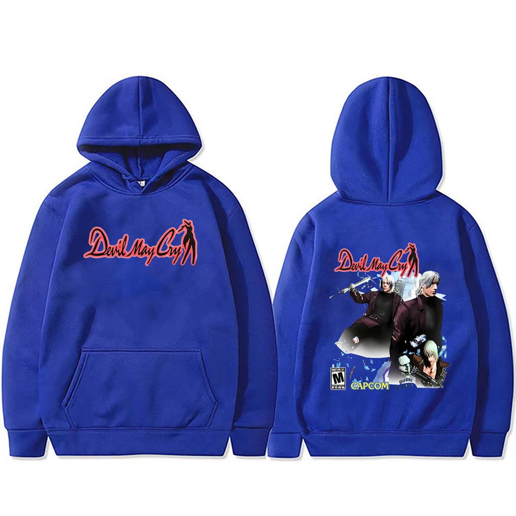 Game Devil May Cry Dante Hoodie Men's Women's Gothic Vintage Oversized Pullover Hoodies Hooded Sweatshirt