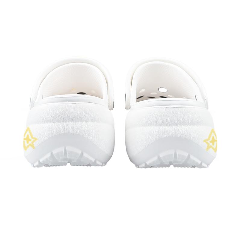 Crocs Classic Platform Clog EVA Duckling Swimming Circle Summer Cute Dopamine Hand-Painted Hole Shoes Women's White Yellow