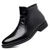 Top Grain Cowhide Autumn/Winter Men's Chelsea Boots - Genuine Leather, High-Top, Fleece-Lined, British Style Martin Boots