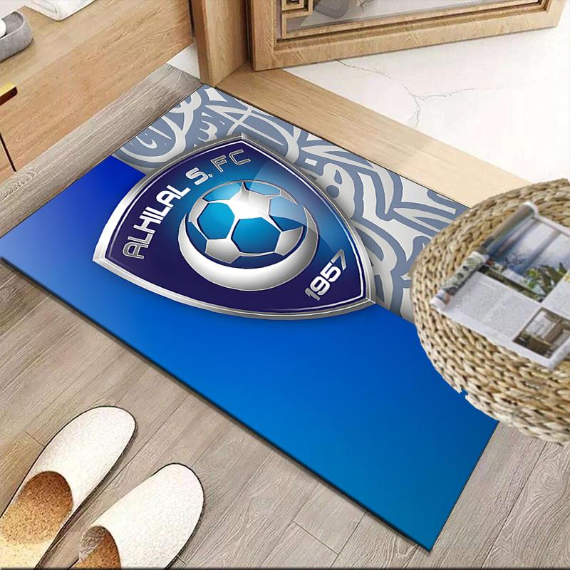 Al Hilal FC Crest  Carpet, Kitchen Rugs, Yoga Mat, Non-Slip Mats, Rug for Bathroom, Living Room Bedroom, Camping Rugs Christmas Gift