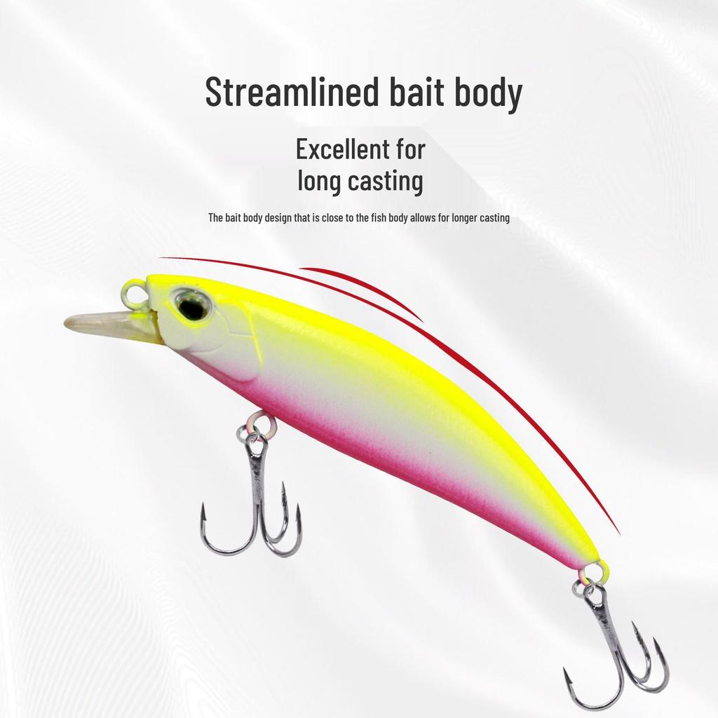 Premium Sinking Minnow Lure for Saltwater and Freshwater Fishing - Ideal for Aspius, Mandarin Fish, and Bass.