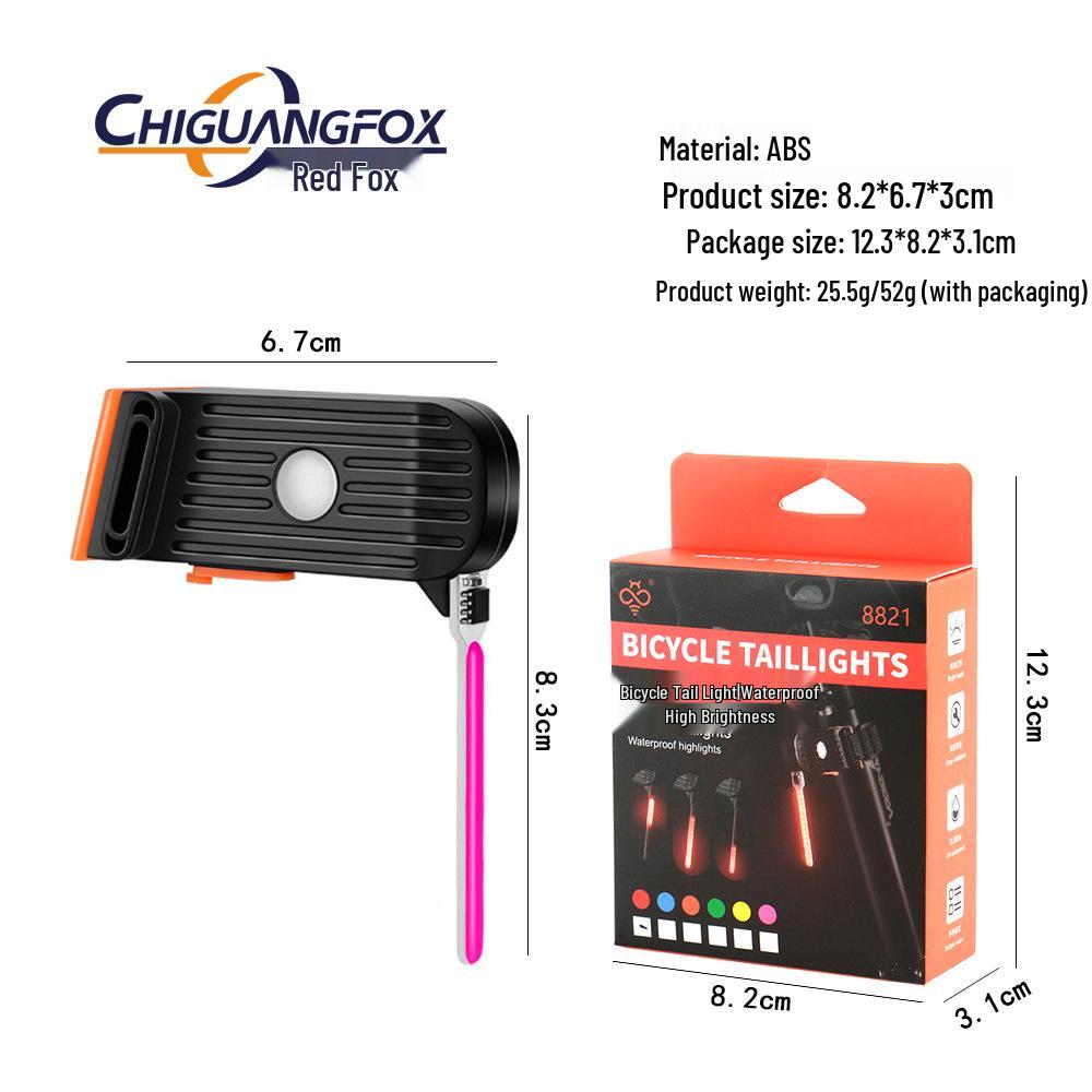 Lumină LED Reîncărcabilă USB pentru Ciclism Nocturn - Prindere cu Curea și Navigare Fluantă