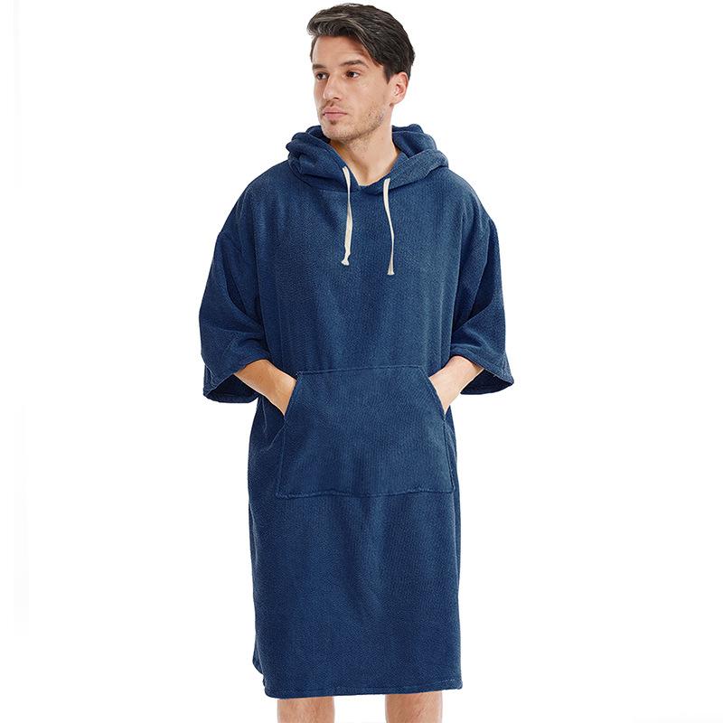 Hooded Beach Changing Quick Dry Robe Swimming Microfiber Poncho Towel Scuba Diving Beach Poncho Bath Towel