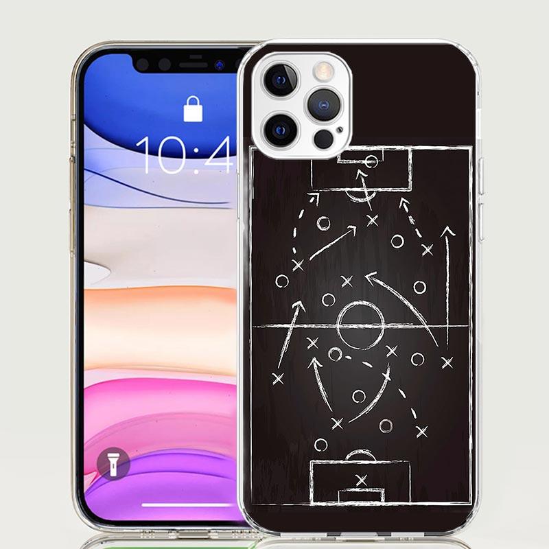 

Football Soccer Tactics Time Phone Case for Apple iPhone 17 Air 16 15 Plus 14 + 13 Mini 12 11 Pro Max 7 8 SE 16Max Soft Shell Co iPhone 17 Pro