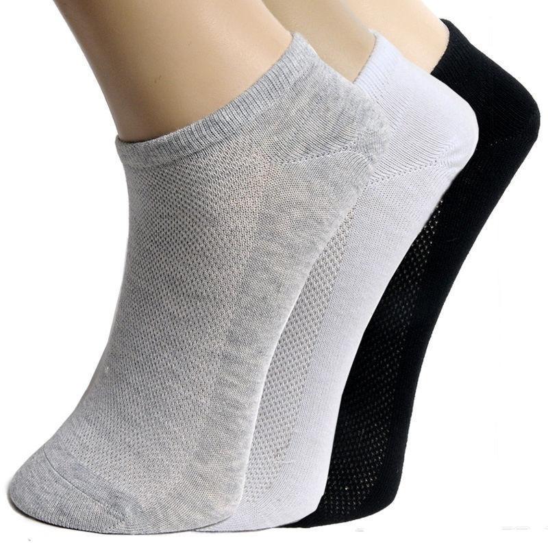 5 Pairs Sports Cotton Ankle Casual Socks Black White Gray For Men