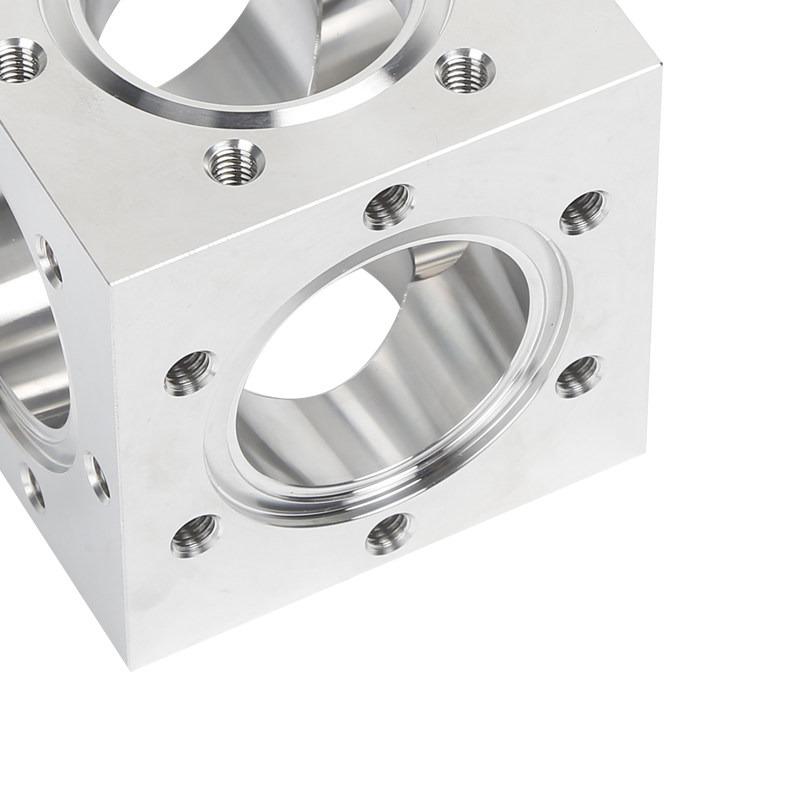304 Stainless Steel CF Cubic Flange Integrated Knife Edge Flange High Vacuum Square Six-way Square Body Cavity CF35/CF50/CF63