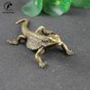 Classical Small Tea Pet Lizard Figurines Miniatures Pure Copper Decoration Accessories Desktop Toy Ornaments Vintage Simulation