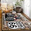 Vintage Route 66 Motorcycle Rug Washable Non Slip Floor Mat for Living Room Office Biker Gift Idea