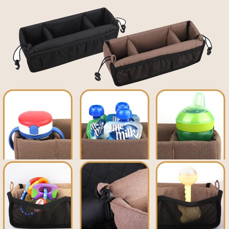 Multifunctional Strollers Storage Hanging Bag with Spacious Compartment for Baby Bottles Toy Snacks Secure Attachment