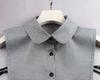 Women's Trendy Houndstooth Peter Pan Fake Collar Shirt
