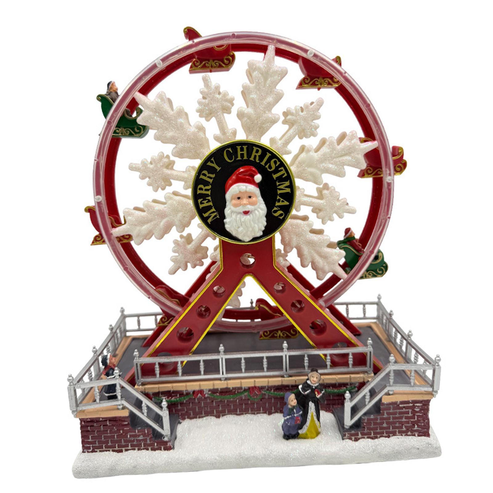Ferris Wheel Figurine Table Centerpiece Xmas Decor Collectible Rotating