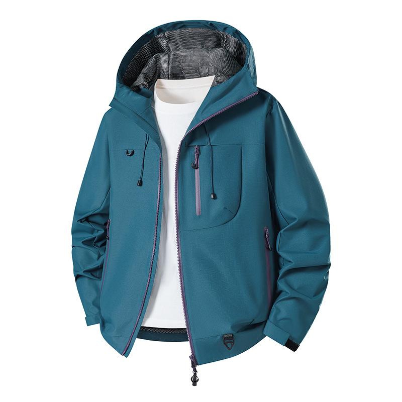 

Ootd Outdoor Mountaineering Soft Shell Jacket Single Layer Jacket Versatile Windproof Waterproof Hiking Plastic Top Jacket 3XL [Recommended 185-100kg] павлин голубой