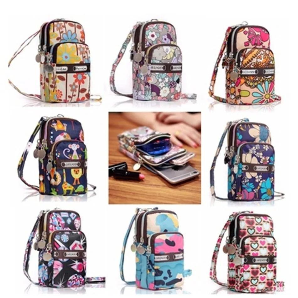 1 Pcs Wrist Large Screen Phone Bag Arm Cover Single Shoulder Floral Cloth Arm Bag Outdoor Running