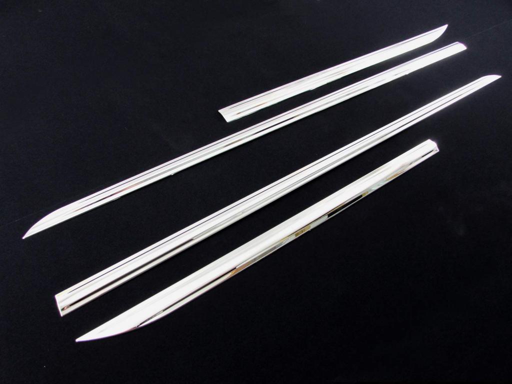 BRIGHTZ Finish Stainless Steel Plated Side Door Moulds for Toyota Crown and 214 Ultra-Mirror (4-Piece Set) 210, 211, (ARS210, GRS210, GRS211, GRS214,