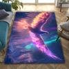 Crystal Velvet Carpet, Colorful Phoenix Aurora, Washable, Suitable for Living Room/kitchen/dining Room/office/balcony