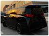 Black Warrior Smoked Headlight & Center Pillar Film for 25 Toyota Alphard Models - TPU Gloss Black