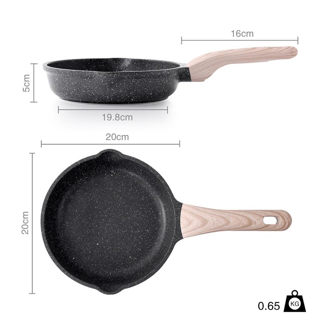 Non-Stick Flat-Bottomed Frying Pan for Steak, Omelette, Pancake, Breakfast, Stir-Fry, Gas & Induction Cookers