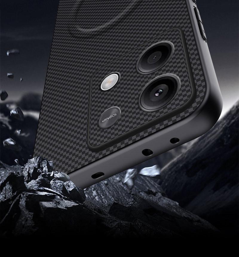 Redmi Note 13 Pro Anti-Drop Full-Cover Magnetverschluss Hülle mit texturiertem Design