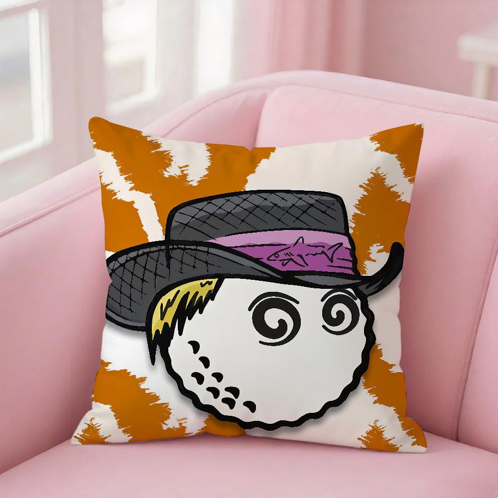 M-Malbones G-Golfs Pillow Case Square Double-Sided Printing Sofa Cushion Cover Bedroom Bedside Pillowcover