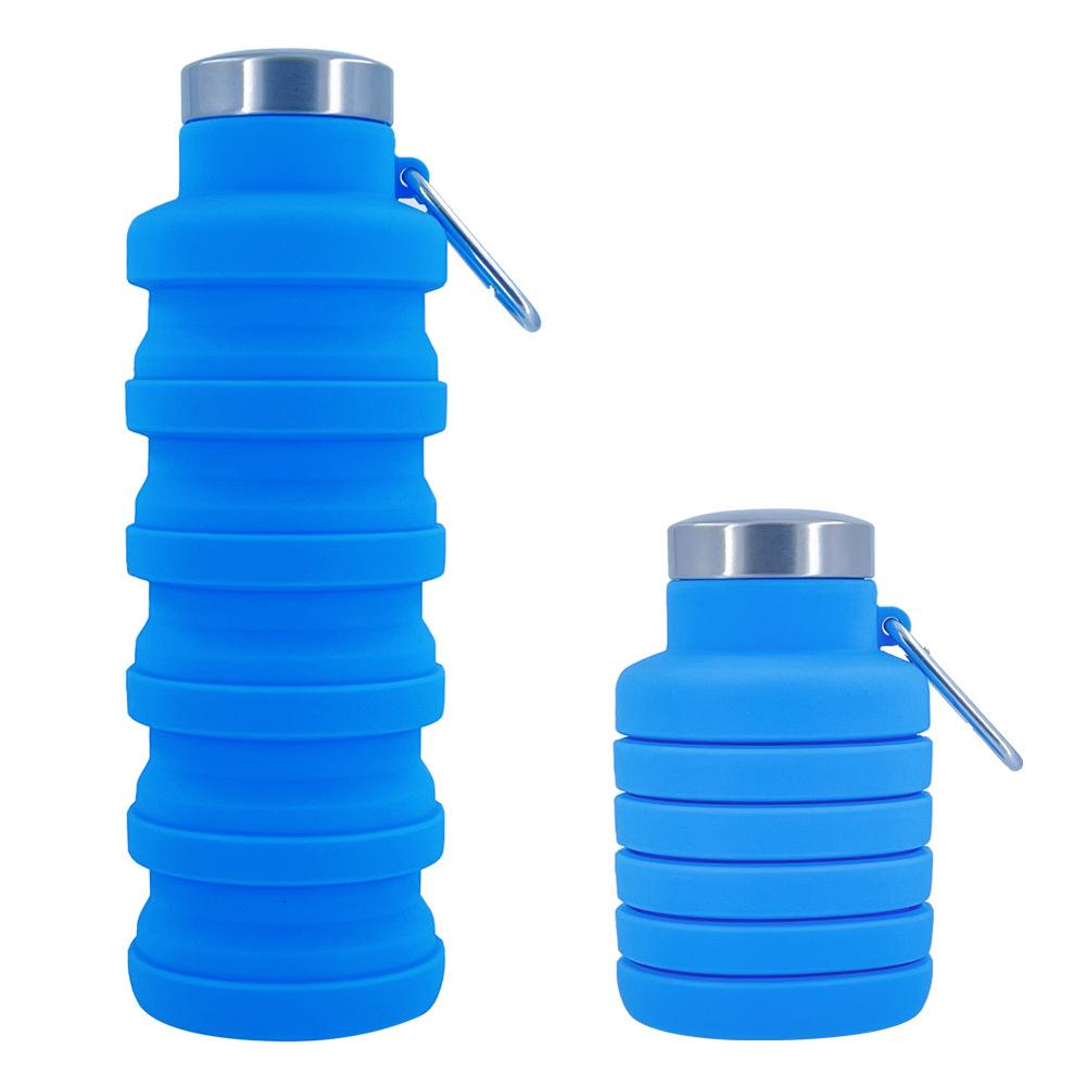 500ml Collapsible Water Bottle Portable Leakproof Reusable Telescopic Cup Travel Water Bottle for Camping Hiking Traveling
