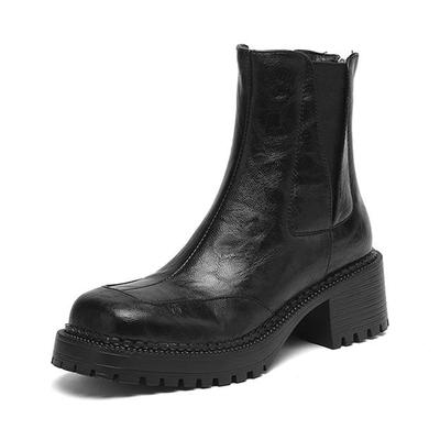 2026 Microfiber Winter Round Toe Modern Platform Size 33 Boots Size 43 Thick Bottom Zipper Women Ankle Boots