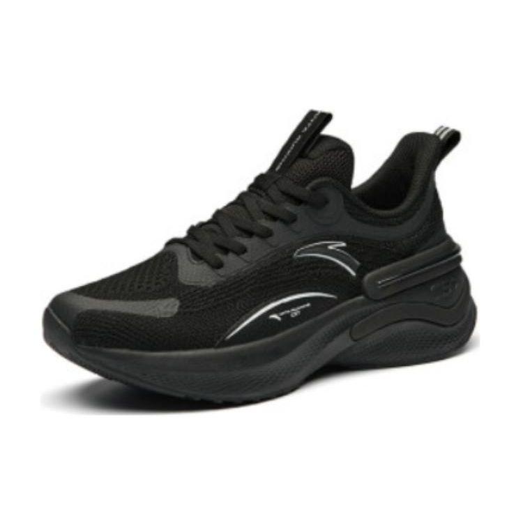 Anta C37 Series Wave Runner Cushioning Soft Sole Breathable Low Top Running Shoes Women sneaker Black White 122225539R-3