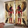 2Pcs Egyptian Deity Print Curtain Room Decor Versatile Room Use Suitable For Living Room Dining Room Bedroom Bathroom Office A