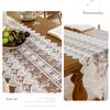 Table Runner Decorative Tulle Tablecloth with Tassel Banner Handcrafted Elegant Lace Strip Cloth for Dining Table Coffee Table TV Cabinet