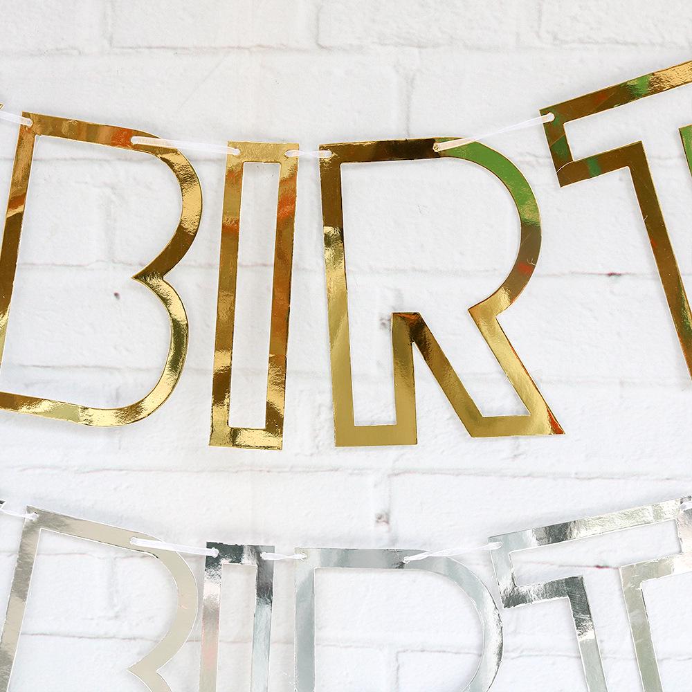 Hollow-Out Happy Birthday Bunting Decoration & Photo Props