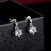 Twin Flower Earrings for Women Short Earrings Zircon Earrings Jewelry Anti-allergic